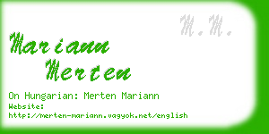 mariann merten business card